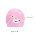 thumbnail image 4 of Miangastore Bonnet de Bain Protection des Oreilles Chapeau de Natation pour Enfants PVC Rose 1 Ensemble, 4 of 9