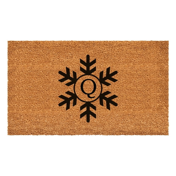 Snowflake Monogram Doormat, 30" x 48" (Letter Q)
