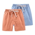 thumbnail image 1 of RXIRUCGD 2025 Summer Clothes for Kids 2PC Children's Summer Solid Casual Sports Shorts With Drawstring For Kids, 1 of 8