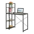 thumbnail image 3 of Convenience Concepts Designs2Go Poste de Travail de Bureau avec Étagères en Bois Gris, 3 of 6