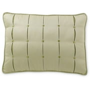 OLDCanopy Embroidered Box Pleat Pillow, Melon Green