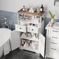 thumbnail image 4 of VEANERWOOD Bathroom Floor Cabinet Wooden Storage Organizer with 2 Barn Door, 2 Drawers & Adjustable Shelf, 42.7"H Floor Bathroom Storage Cabinet, 4 of 10
