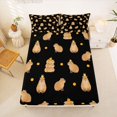 thumbnail image 5 of Manfei Cute Capybara Queen Sheets,Juicy Orange Queen Sheet Sets,Black,4-Piece,1 Flat Sheet, 1 Fitted Sheet and 2 Pillowcases, 5 of 6