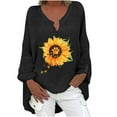 thumbnail image 2 of AOOCHASLIY Valentine's Day Womens Blouses Solid Loose V-neck Shirt Plus Size Casual Long Sleeve TOPS, 2 of 5