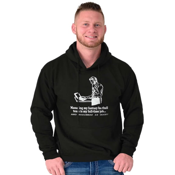 Full Time Job Fantasy Football Sports Hoodie Hooded Sweatshirt Men Brisco Brands S