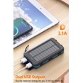 thumbnail image 3 of Power Bank jskei Solar 38800mAh USB-C Impermeable con LED, 3 of 7