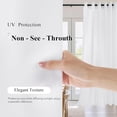 thumbnail image 6 of Non-See-Through Patio Sliding Door Sheer Curtain, W100 x L84 in, Privacy & Light Filtering Room Divider, Curtian for Sliding Glass Door, Bedroom, Living Room, Elegant Big Drape, White, 1 PC, 6 of 9