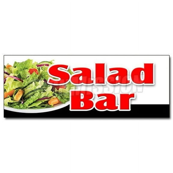 SignMission 12 in. Salad Bar Decal Sticker - Dressing Restaurant Buffet Salad Vegetables