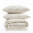 thumbnail image 6 of TRULY SOFT Textured Checkered Cream King 3 Piece Comforter Set, Solid Color Themed, Oeko-TEX Certified Confidence, 6 of 9