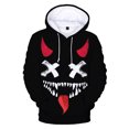thumbnail image 3 of Sudadera con capucha con estampado 3D de cara sonriente de diablo a la moda para hombre y mujer, estilo hip hop, informal, divertida, con estampado XOXO, 3 of 5