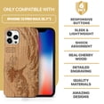 thumbnail image 7 of Case Yard Wooden Case Outside Soft TPU Silicone, Slim Fit Shockproof Wood Protective Phone Cover for Girls Boys Men and Women, Supports Wireless Charging Great Wave Design case for iPhone-12-Pro-Max, 7 of 7