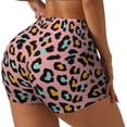 thumbnail image 1 of Fotbe Leopard Shorts Sin Costuras – Shorts Deportivos de Cintura Alta para Mujer, Elásticos para Gimnasio, Yoga, Running o Ciclismo-Medium, 1 of 8