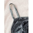 thumbnail image 5 of Aunavey Women's Velvet 2 Piece Outfit Spaghetti Strap Sleeveless Crop Top+ Shorts Set, 5 of 6