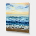 thumbnail image 3 of Designart ' Ocean Waves At Sunrise ' Nautical & Coastal Canvas Wall Art Print, 3 of 4