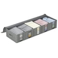 thumbnail image 2 of Bolsa De Almacenamiento, Cómoda Debajo De La Cama Con Ventana Transparente Y Asas - Almacenamiento Para Ropa, Juguetes Gris, 2 of 8
