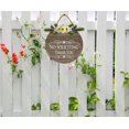 thumbnail image 6 of Yjiankangz Round 12 Inch No Soliciting Thank You Door Plaque Sign for Front Porch Door Rustic Farmhouse Style Hanging Welcome Porch Sign Spring Party Indoor Outdoor, 6 of 7