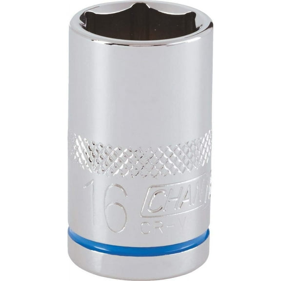 Channellock Metric Socket 16 mm 6-Point Shallow 1/2" Drive - Standard - White