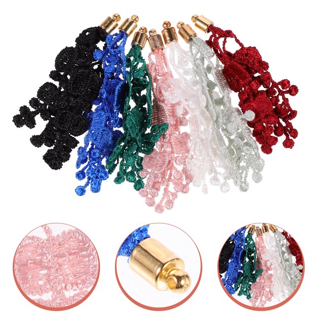 KAKOWELY 32Ud Materiales Para Accesorios De Pendientes Con Y Borlas Decorativas Multicolor