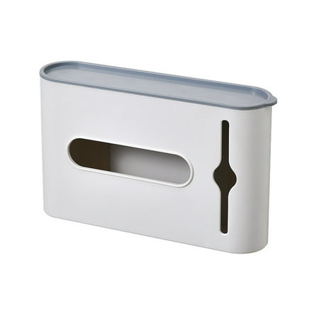 

GeweYeeli Storage Box Kitchen Gadget Wall Mount Fine Workmanship Convenience Load-bearing Simple Style Long-lasting Waste Bag Holder White
