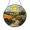 Acrylic 3.5 Inch, variant on Rural Meadow Field View Round Glass Style Suncatcher Window Hanging Decor, Tranquil Landscape Art Gift for Cozy Living Space