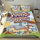 thumbnail image 1 of Cachorros de la Perrera Conjunto de sábanas temático, trío de piezas, cómodo y amigable con la piel, diseño único, regalo de decoración para el hogar para familiares, amigos y fans,135cm *200cm, 1 of 6
