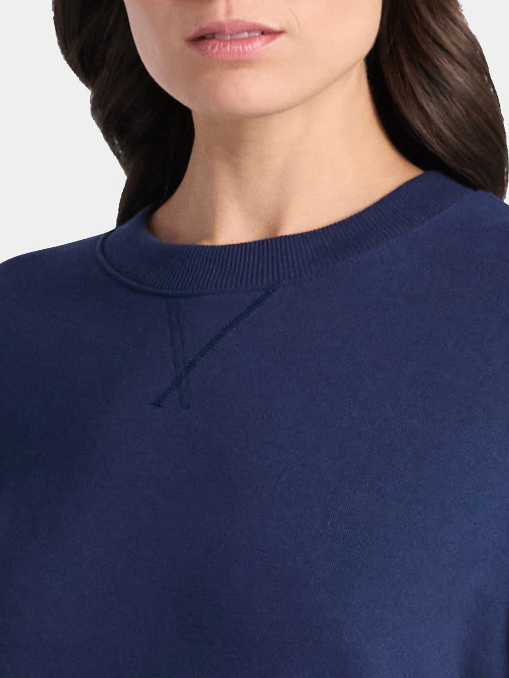 Time and Tru Women's and Women's Plus Crewneck Sweatshirt with Long Sleeves, Sizes XS-4X