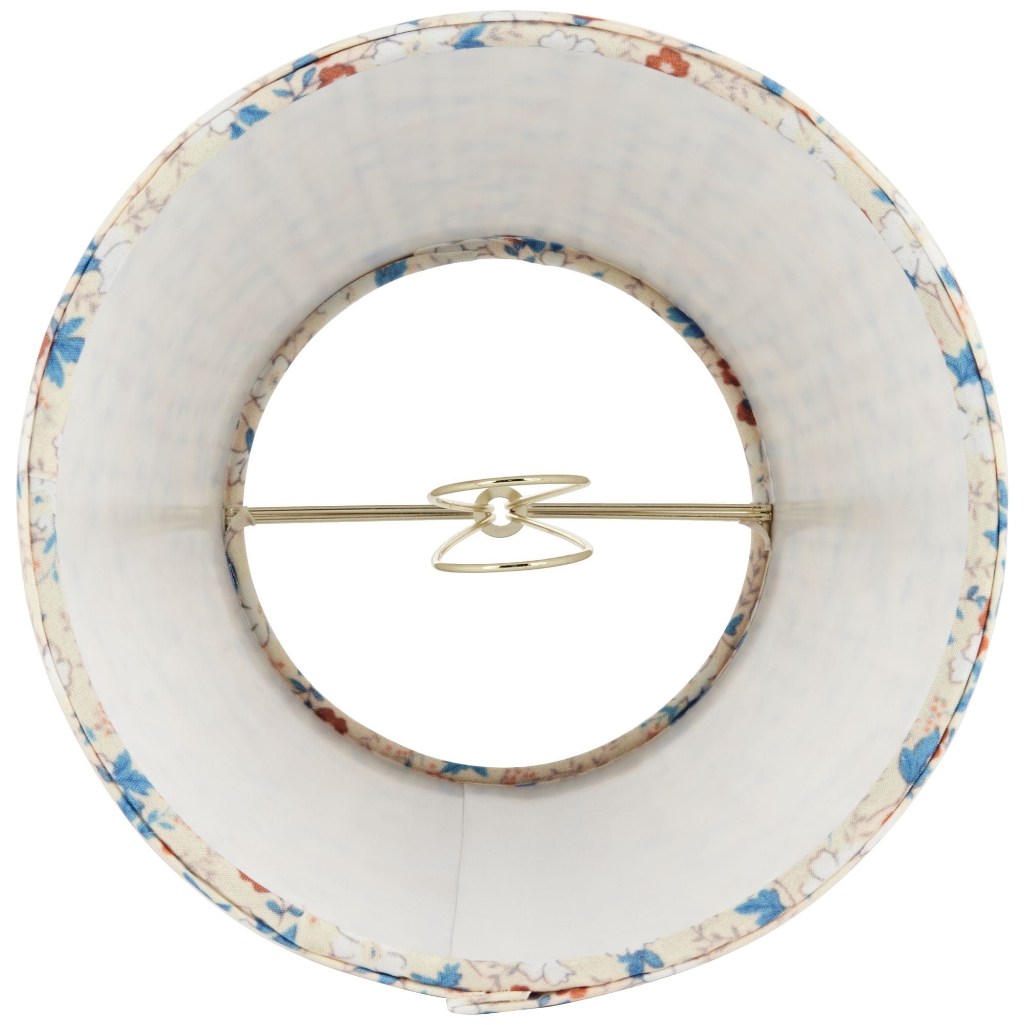 Springcrest 4" Top x 6" Bottom x 5 1/2" High x 5 1/2" Slant Print Lamp Shade Replacement Set of 4 Blue Red Leaf Pleated Clip On