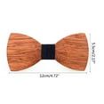 thumbnail image 5 of GENEMA Men High Quality Wooden Bow Ties Classic Business Butterfly Solid Wood Bow Tie, 5 of 15