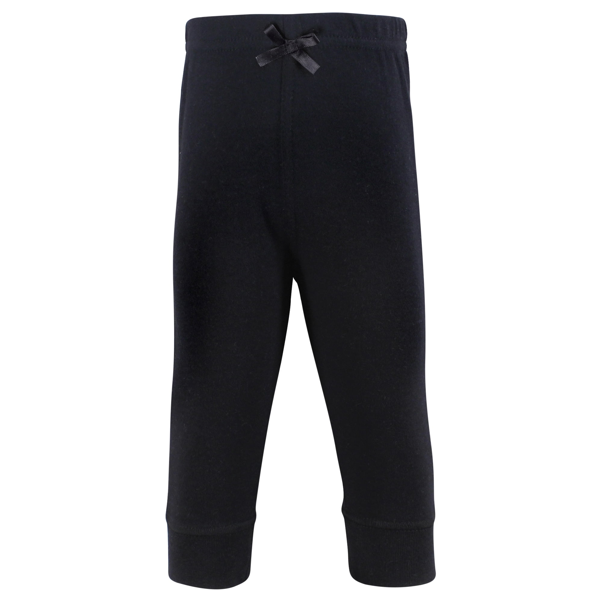 Hudson Baby Girls Cotton Pants and Leggings, Black Mauve, Newborn