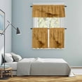 thumbnail image 5 of Yellow Marble Texture Kitchen Curtains Sets for Windows 24 Inch Length, Country Ombre Fluid Aesthetic Rod Pocket Window Treatments Tier Curtains and Valances Set for Bedroom/Bathroom, 5 of 8