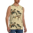 thumbnail image 2 of Balery Vintage Bird Men's Sleeveless Muscle Shirts Workout Tank Top, Moisture Wicking, Odor Protection-3X-Large, 2 of 8