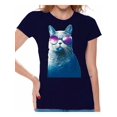 thumbnail image 1 of Awkward Styles Cat T-Shirt Galaxy T Shirts for Women, 1 of 4