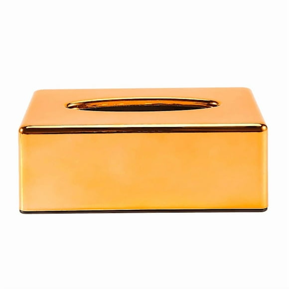 Paper Holder Elegant Royal Car Home Rectangular Tissue Box Container Napkin Tissue Stand Rose Gold