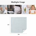 thumbnail image 4 of Blue Striped Cloth Napkins, Blue White Stripes Farmhouse Washable and Reusable Dinner Napkins Set of 6, Table Napkin for Kitchen Party Birthday Wedding Hotel Housewarming 20"x20", 4 of 8