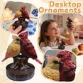 thumbnail image 2 of 5.9in Red Cardinal Bird Resin Statue for Home Decor, Heartwarming Love Theme Desktop Ornament, Decorative Bird Figurine for Living Room, Shelf and Tabletop Sculpture, 2 of 8