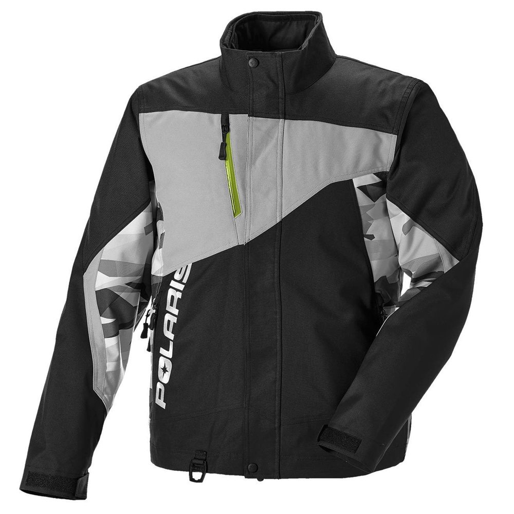 Polaris New Men's Throttle Snowmobile Jacket, Black/Lime, XLarge, 286850309