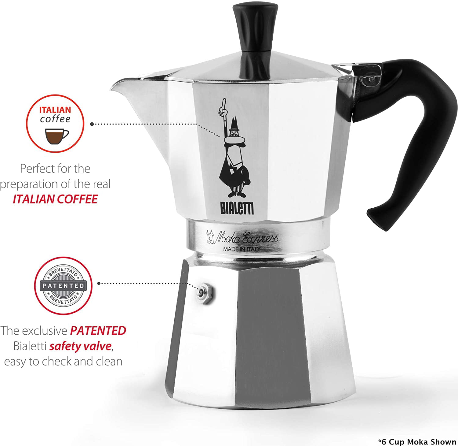 Moka Pot Espresso Maker 3 Cup Capacity Model Barfi - ShopiPersia