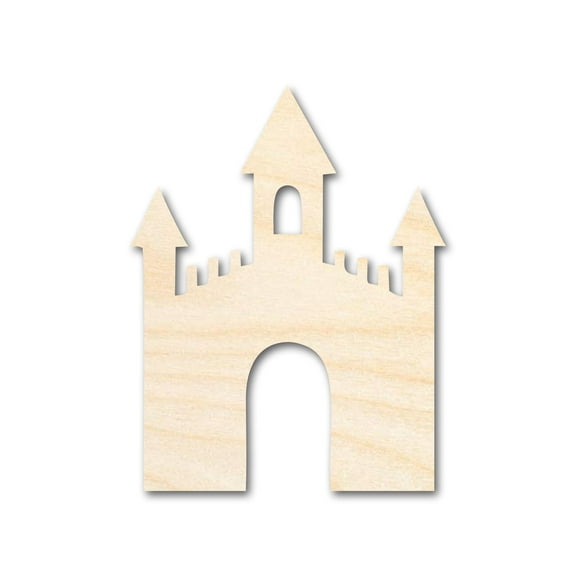 Unfinished Wood Castle Shape - Craft - up to 46" 30" / 1/2"