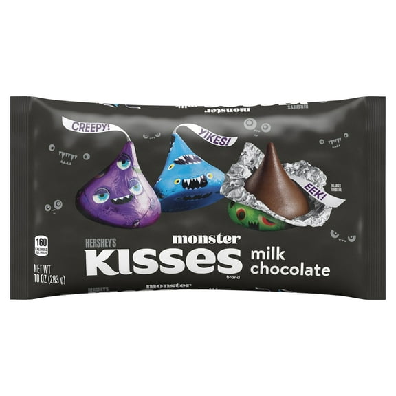 Hershey's Milk Chocolate Kisses Monster Foils 10 oz. Bag