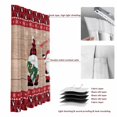 thumbnail image 6 of Christmas Santa Blackout Curtains for Bedroom/Living Room, Pinch Pleated Black Out Curtains, Xmas Tree Gnomes Snowflake Red Plaid Wood Room Darkening Window Drapes with Hooks 2 Panels, 39"x70", 6 of 8