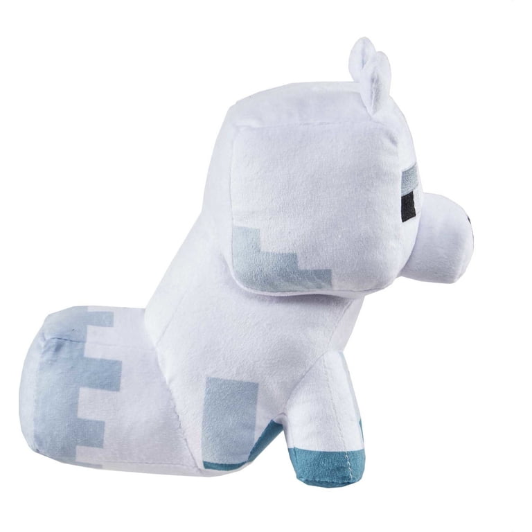Minecraft Basic Arctic Fox Plush, Video-Game Character Soft Doll
