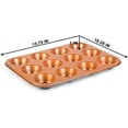 thumbnail image 4 of Non Stick Ceramic Coated Copper Professional Healthy 12 Cup Cake and Muffins Baking Pan Sheet, Oven and Dishwasher Safe (COPPER 12-CUP BAKING PAN), 4 of 8