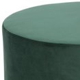 thumbnail image 4 of Benzara Velvet Upholstered Ottoman with Steel Base, Small, Green and Gold, 4 of 5