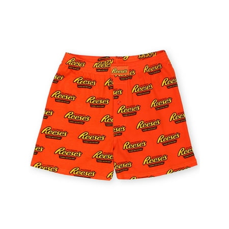 Hershey Chocolate Bar Reese's Peanut Butter Cup Mens Boxer Lounge Shorts M00019B