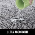 thumbnail image 3 of LOCHAS Luxury Bathroom Rug Shaggy Bath Mat 24 x 36 Inch, Washable Non Slip Bath Rugs for Bathroom Shower, Soft Plush Chenille Absorbent Carpets Mats, Gray, 3 of 7