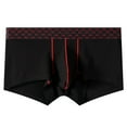 thumbnail image 1 of Pantalones Cortos de Algodón para Hombres de Cintura Baja Ángulo Plano Contraste Color Deporte Fitness Ropa Interior 90% Poliéster 10% Spandex, Cortos Coqueteos para Uso Diario, 1 of 1