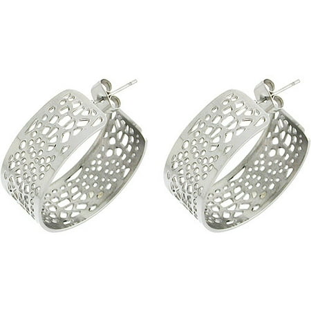 Stainless-Steel Pebble Styling Drop Earrings