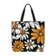 thumbnail image 1 of Easygdp Yellow White Daisy Pattern Bolsa Tote para Mujer, Bolso de Hombro para Trabajo, Playa, Viajes, Compras y Supermercado, 1 of 7