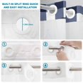 thumbnail image 4 of No Hook Shower Curtain, Navy Blue Check Shower Curtains for Bathroom with See Through Top Window, Farmhouse Buffalo Plaid Blue Waterproof & Washable Bath Curtain Stall 48"x72", 4 of 9