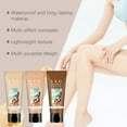 thumbnail image 4 of 2Pcs Leg Makeup Waterproof , 3.53Oz No Transfer Body Concealer, Coverage Body Concealer for Legs, Long-Term Body Foundation Make-up Uniform Skin Skin Moisturizing Leg Cream, Chocolate Brown, 4 of 9